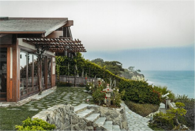 Pergola over the ocean bluff